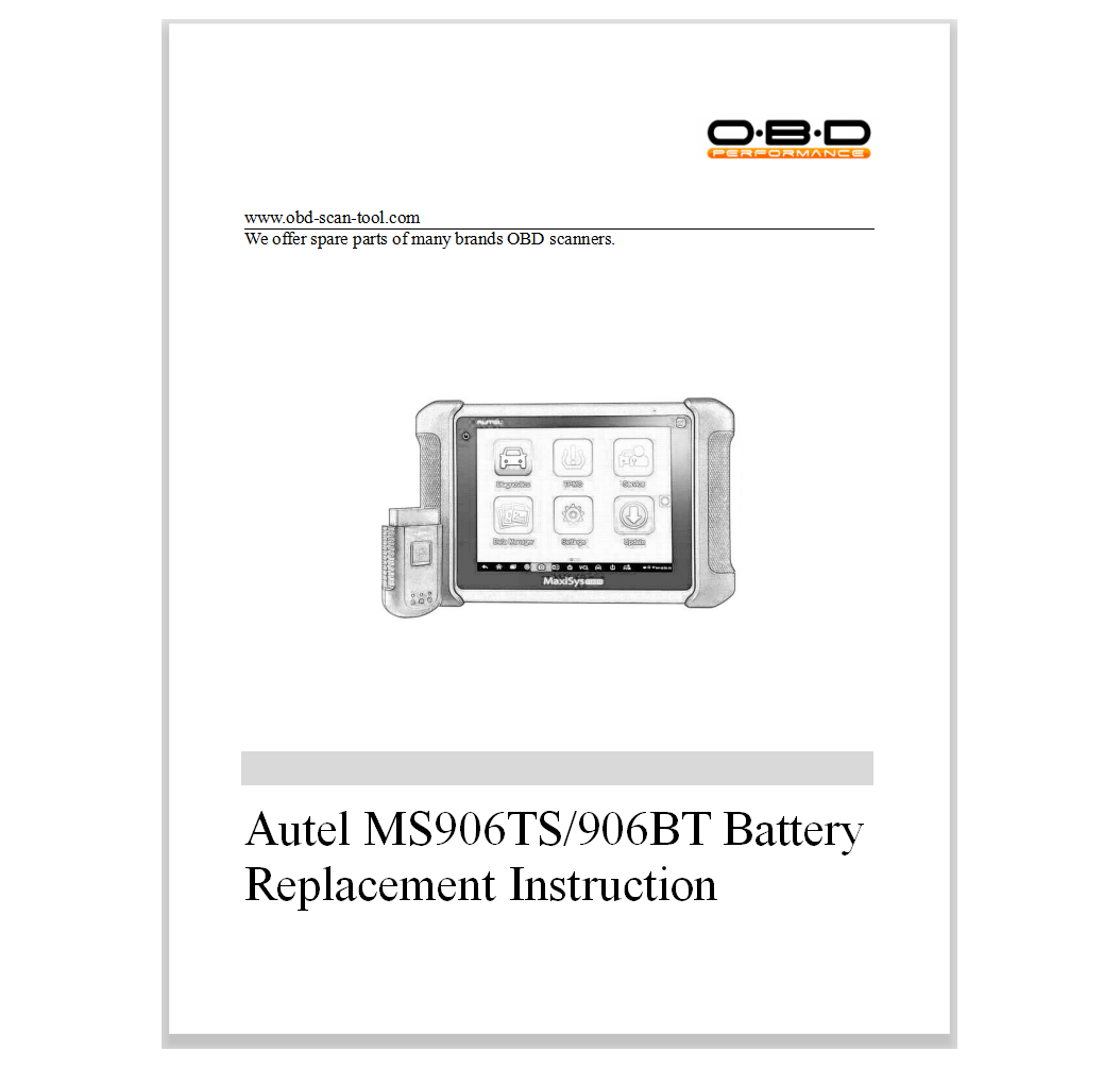 Battery Replacement for Autel MaxiSys MS906TS MS906BT Scanner